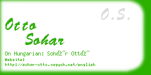 otto sohar business card